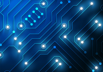 circuit technology background with hi-tech digital vector image