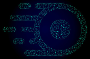 core flight polygonal frame mesh with fast vector image