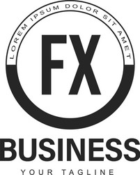 fx initial a logo design with abstract style vector image