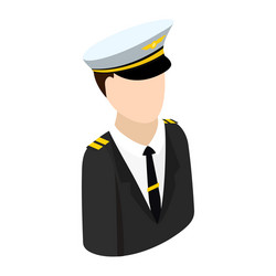 Pilot isometric 3d icon vector