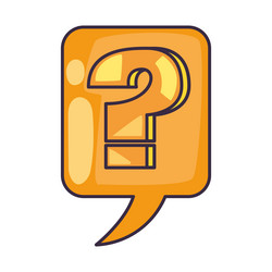 speech bubble with interrogation sign ask vector image