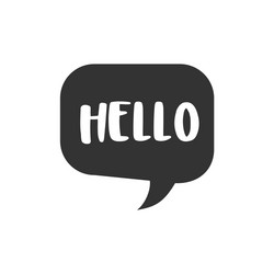 speech bubble with short message icon vector image