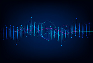 abstract wave lines flowing dynamic artificial vector image