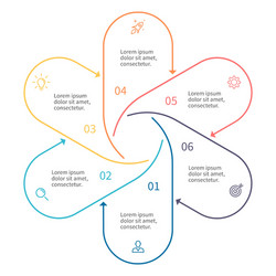 Circular Infographic Element with Arrows vector image