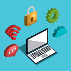 cloud computing design vector image