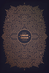 geometric design mono line abstract vector image