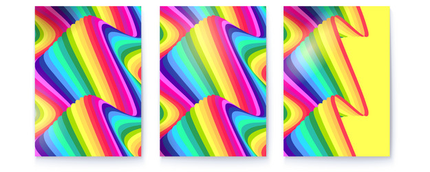 Psychedelic Abstract Pattern Set vector image