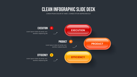 visual proposal 3 option diagram slideshow vector image