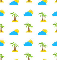 abstract seamless pattern with tropical palm trees vector image