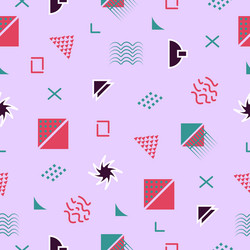geometric brutalist seamless pattern vector image