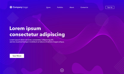 abstract background website landing page template vector image