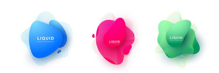 Wave color background liquid flow paint 3d Vector Image