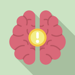 brain idea icon flat style vector image