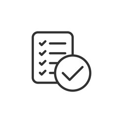document checklist icon in flat style report vector image