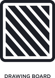 drawing board isolated icon simple element from vector image