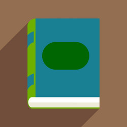 flat with shadow icon and mobile application book vector image