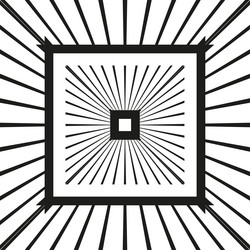 radiating line square geometric optical abstract vector image