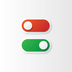 Red and green buttons design vector