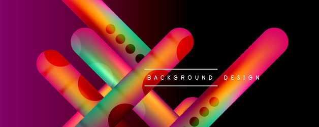 round shapes and lines with fluid gradients vector image