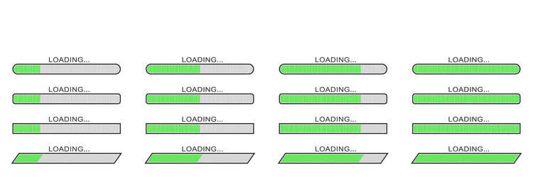 set of loading icons vector image