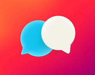 speech cloud template for a text dialog concept vector