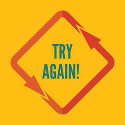 try again two rounded arrows following each other vector image
