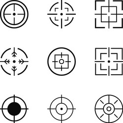 vision icons set simple style vector