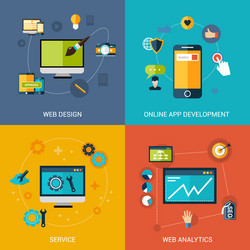 Web Development Concepts vector image