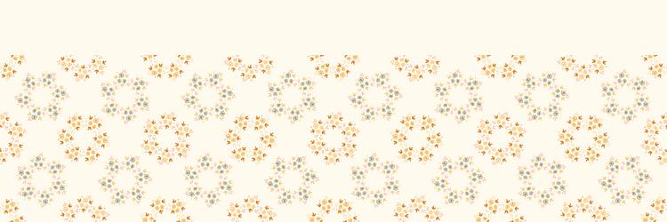 pastel boho flowers seamless border pattern vector