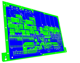 printed circuit board without electronic component vector image
