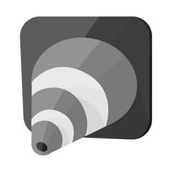 road and cone icon web vector image
