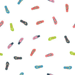 seamless pattern flip flops vector image