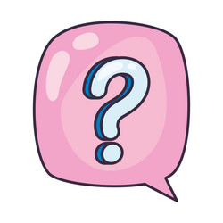 speech bubble with interrogation sign dialog vector image