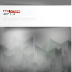 abstract geometric shape from gray cubes vector image