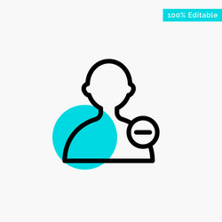basic interface user turquoise highlight circle vector image