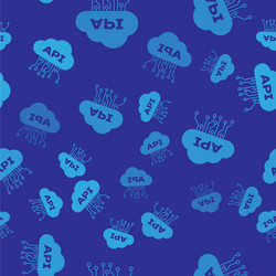 blue cloud api interface icon isolated seamless vector image