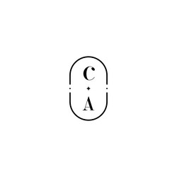 Xd simple wedding logo initial concept with high Vector Image