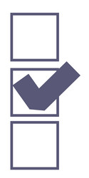 check mark with boxes and tick done list vector image