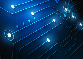 circuit technology background with hi-tech digital vector image