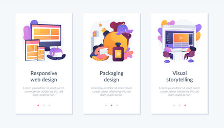 design services app interface template vector image