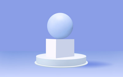 empty 3d round podium with prism overlaylight vector image