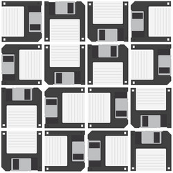 Floppy diskette pattern vector