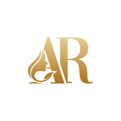 initial ar face beauty logo design templates Vector Image