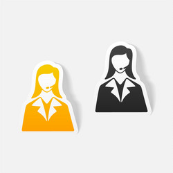 realistic design element telephone operator vector image