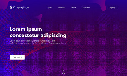 Abstract background website landing page template vector