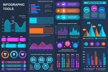 Bundle infographic ui ux kit elements vector