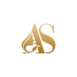 initial as face beauty logo design templates Vector Image