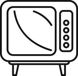 Old tv set icon outline style vector