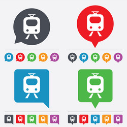 Train Subway Icon - Underground Symbol vector image