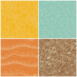 Abstract Wave Pattern Set vector image